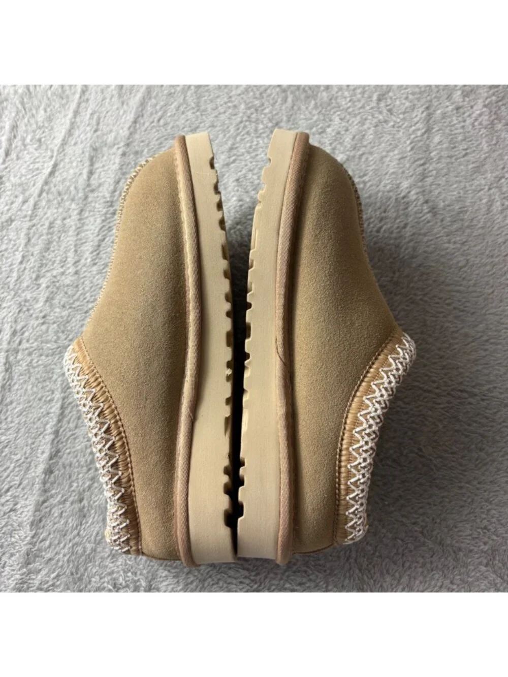 UGG Tasman II Fleece Lined Slippers Shoes Girls 5 Chestnut New Gorpcore